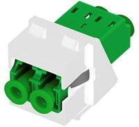 Rutenbeck (228080400) KMK-LC-D OS2 APC LC-D Keystone Modul, SM, OS2 APC grün/rw