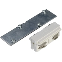 SLV Längsverbinder für EUTRAC Hochvolt 3Phasen-Einbauschiene, elektrisch/mechanisch, weiß (1001539)
