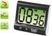 Xavax Countdown Digitaler Küchentimer, Kurzzeitmesser, Stopp-Uhr-Funktion, schwarz