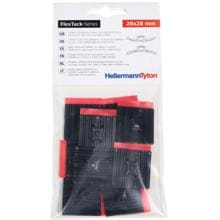 Hellermann 151-02660 Montagesockel 30x30 mm, 1 Pack a 10 Stück, schwarz