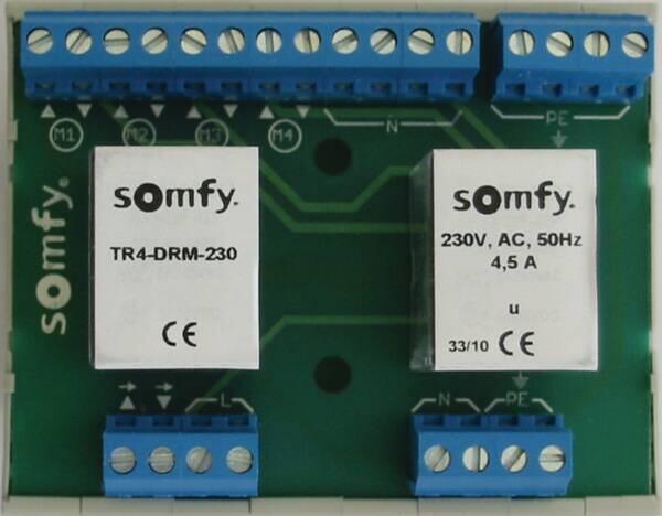 Somfy TR4-DRM-230 Trennrelais für bis zu 4 Antriebe, Hutschiene (1822292)