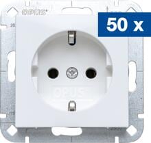 OPUS 55 Schutzkontakt-Steckdose polarweiß-seidenglanz (512.250.37) 50 Stück
