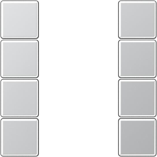 Tastensatz 4fach, komplett, aluminium, AS 500, A 500 & A plus, Jung A504TSAAL