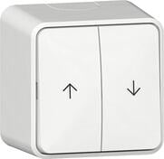 Gira 315913 Wipp-Jalousieschalter 10 AX, 250 V~, mit Pfeilsymbolen und Montageplatte, IP20, weiß