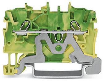Wago 2000-1207 2-Leiter-Schutzleiterklemme, 1 mm², Ex e II geeignet, Beschriftung, 1,00 mm², grün-gelb
