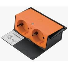 Hager GBES22004 Gerätebecher Steckdose 2-fach, orange