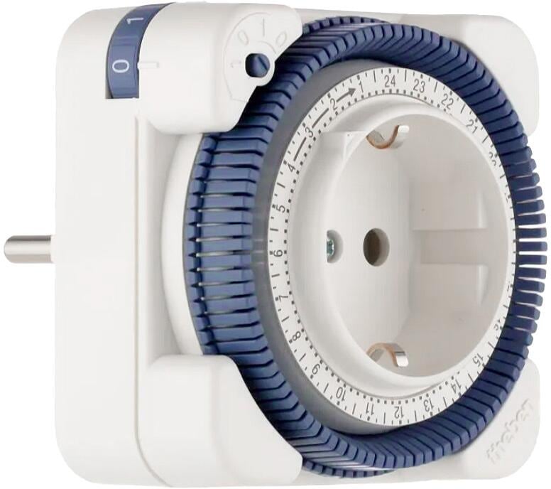Theben-timer 26 Analoge Steckdosen-Zeitschaltuhr 1 Kanal, Tagesprogramm, mechanisch, 400 W LED, 15 Minuten Intervall (0260030)