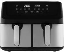 ProfiCook PC-FR 1296 H Doppel-Heißluft-Fritteuse, 2000 W, 8 Automatikprogramme, 2x 4,5 Liter, Edelstahl