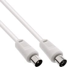 InLine Antennenkabel, 2x geschirmt, >75dB, weiß