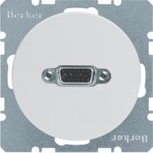 Berker 3315412089 VGA Steckdose mit Schraub-Liftklemmen, R.1/R.3, polarweiß glänzend