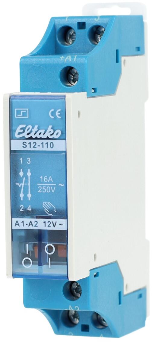 Eltako S12-110-12V Stromstoßschalter, 1 Schließer+1 Öffner 16A, 12V (21110011)
