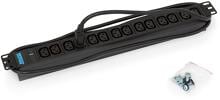 Triton 19" Steckdosenleisten, 14-fach, IEC C13, 10A, 230V, Kontrolllampe, schwarz (RAB-PD-X09-A1)