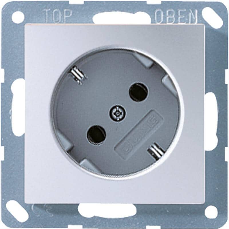 Jung A520-45KIAL SCHUKO Steckdose 45°, 16 A 250 V ~, A 500, Aluminium