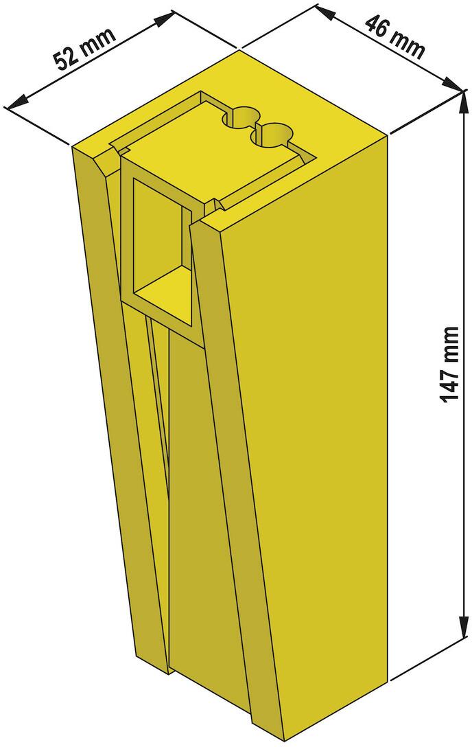 Lapp 52026020 Rundkabelkeilklemmen, RKK 01, gelb