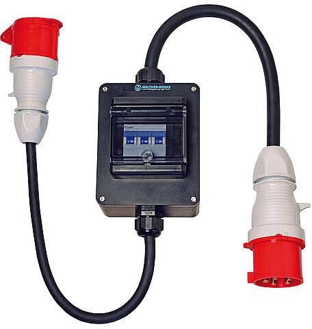 Walther Werke Uni-Box aus Vollgummi In: 32A mit Zugang über Leitung mit CEE-Stecker 63A (64Z1101)