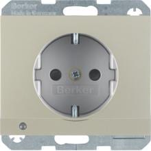 Berker 41097004 Steckdose SCHUKO mit LED-Orientierungslicht, K.5, edelstahl matt, lackiert