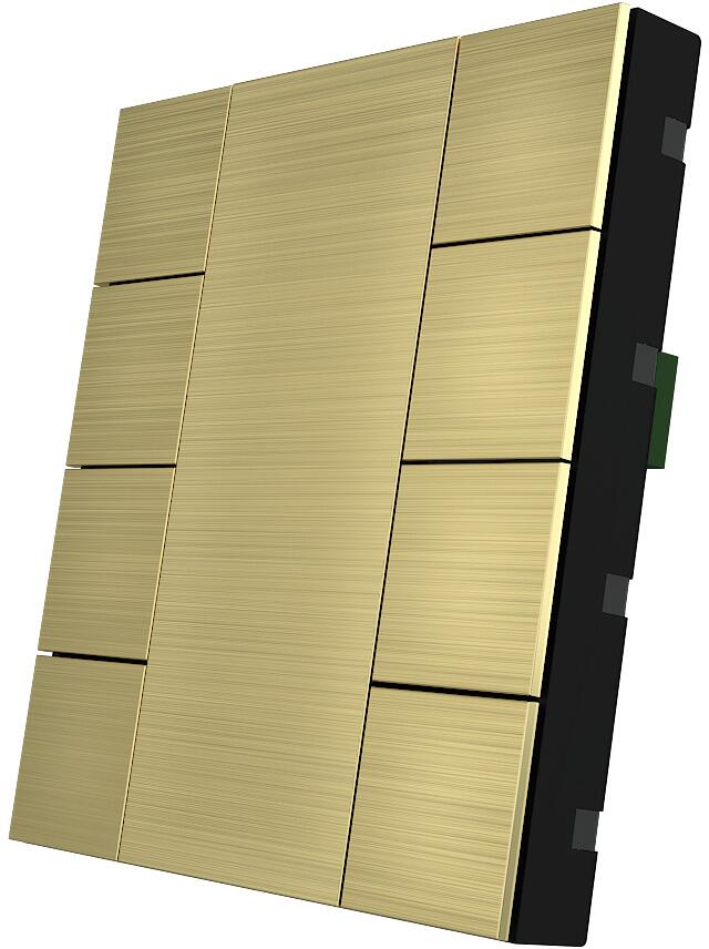 Interra iSwitch+ Raumsteuergerät, KNX, Wandmontage, 8 Tasten, Aluminium, Gold (ITR340-0813)
