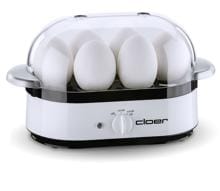 Cloer 6081 Eierkocher, 350 W, 6 Eier, Überhitzungsschutz, weiß