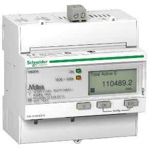 Schneider Electric A9MEM3235 Energiezähler, 3-phasig, 5A, erweiterte Messfunktion, M-Bus, 1E/1A, MID konform