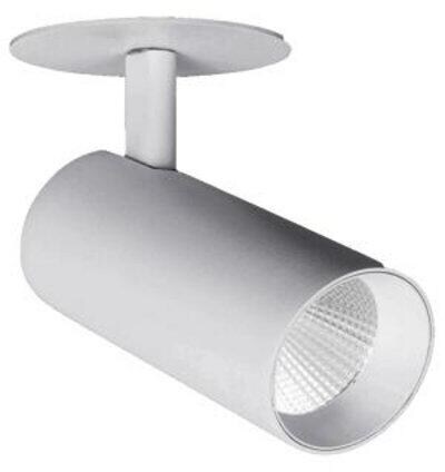 Brumberg TRAXX MICRO LED-Halbeinbau-Richtstrahler 230 V AC, 50Hz, 11W, 1391lm, 40°, 3.000K, CRI > 90, rund, dreh- und schwenkbar, DALI dimmbar, silber