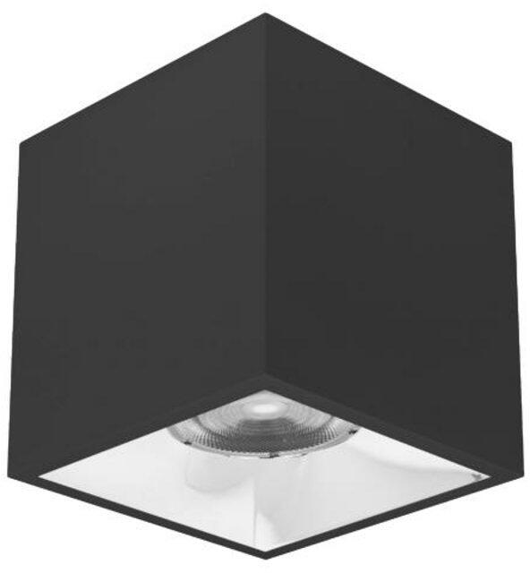 Brumberg APOLLO MAXI LED-Anbaudownlight, 3000 K, 2632 lm, 20,5 W, 55°, Reflektor silber/hochglänzend, schaltbar, quadratisch, schwarz (42644183)