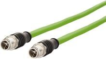 METZ CONNECT M12 Industrial Ethernet Leitung, X-kodiert, 0,5m, M12 Stecker gerade - M12 Stecker gerade, PUR (142M2X11005)