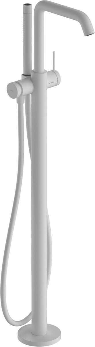hansgrohe Tecturis S Einhebel-Wannenarmatur bodenstehend, Messing, 21 l/min, Mattweiß, (73440700)