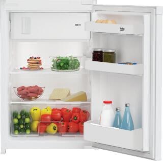 Beko B1754FN Einbaukühlschrank, Nischenhöhe 88 cm, 110L, Festtürtechnik, mit Gefrierfach, weiß