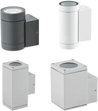 EVN NOCO Wandanbauleuchte, IP54, GU10, 1-flammig oder 2-flammig, verschiedene Farben