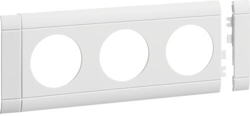 Hager GB080309010 3-fach Blende für Steckdose, halogenfrei, 80 mm, reinweiß