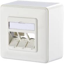 METZ CONNECT Modul Anschlussdose AP 3 Port unbestückt, reinweiß ( 1309160002-E )