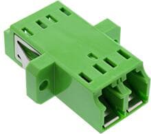 InLine LWL Kupplung, Duplex LC/LC, singlemode, grün, Keramik-Hülse, zum Einbau (89989R)