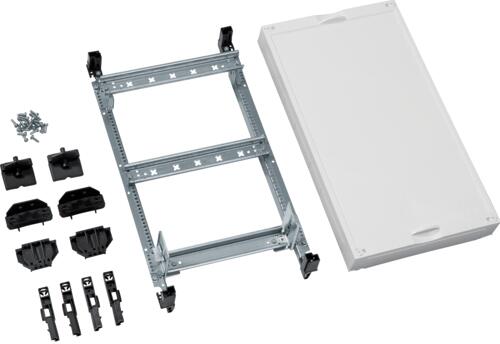 Hager UD31A1 Baustein, universN, Abdeckung geschlossen, mit waagrechten Hutschienen, für Reihenklemmen waagrecht, 450x250mm, weiß