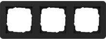 Gira Abdeckrahmen, 3-Fach, Serie E1, Schwarz Matt (0213153)