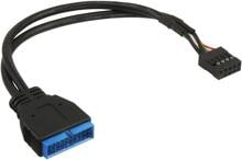 InLine USB 2.0 zu 3.0 Adapterk. int., USB 2.0 Mainb./USB 3.0 int., 0,30m (33449M)