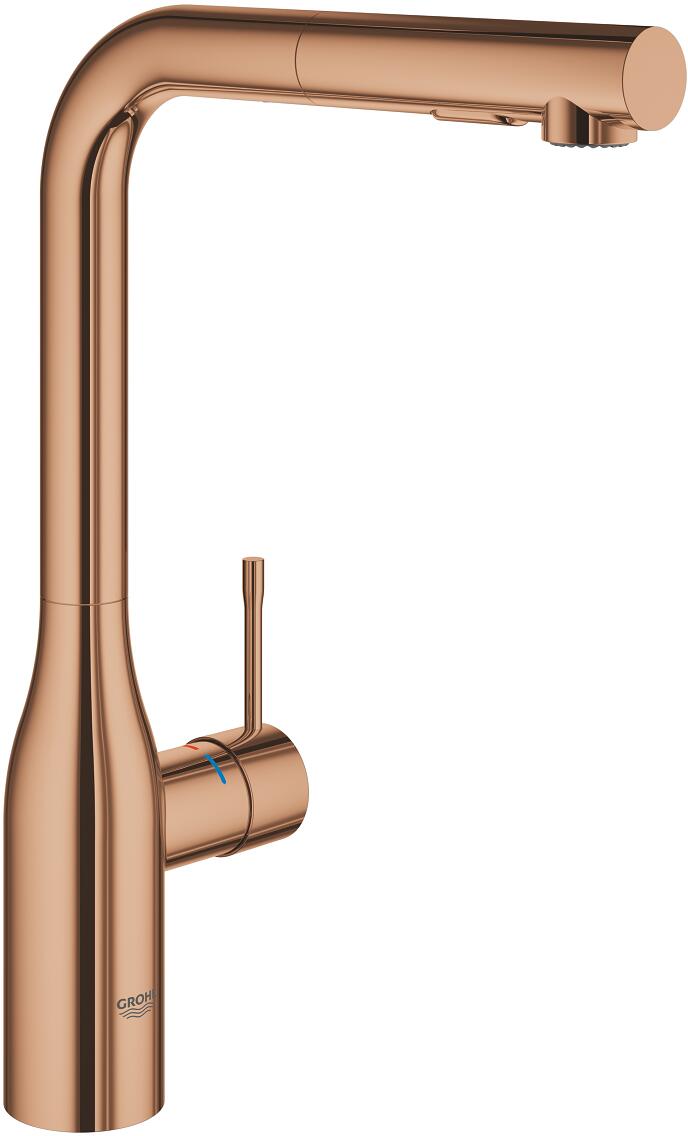 GROHE Essence 30270 Einhebel Armatur, herausziehbare Spülbrause, Hochdruck, warm sunset (30270DA0)