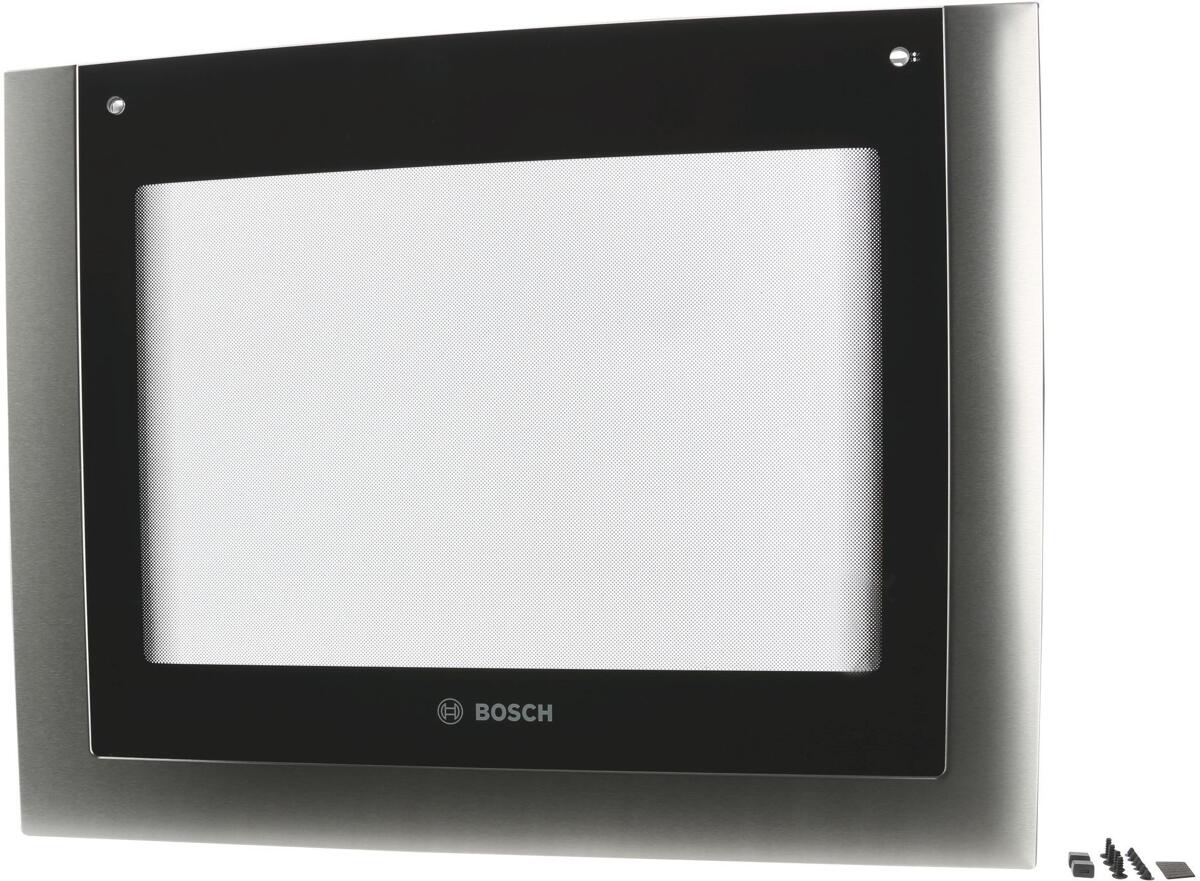Bosch Siemens 00477802 Frontglasscheibe, EDELSTAHL (IC3.3-Design + Bosch-Logo)