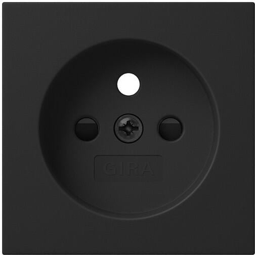 Gira 4945005 Abdeckung für Steckdose mit Erdungsstift 16 A 250 V~ und Shutter System 55 Schwarz matt