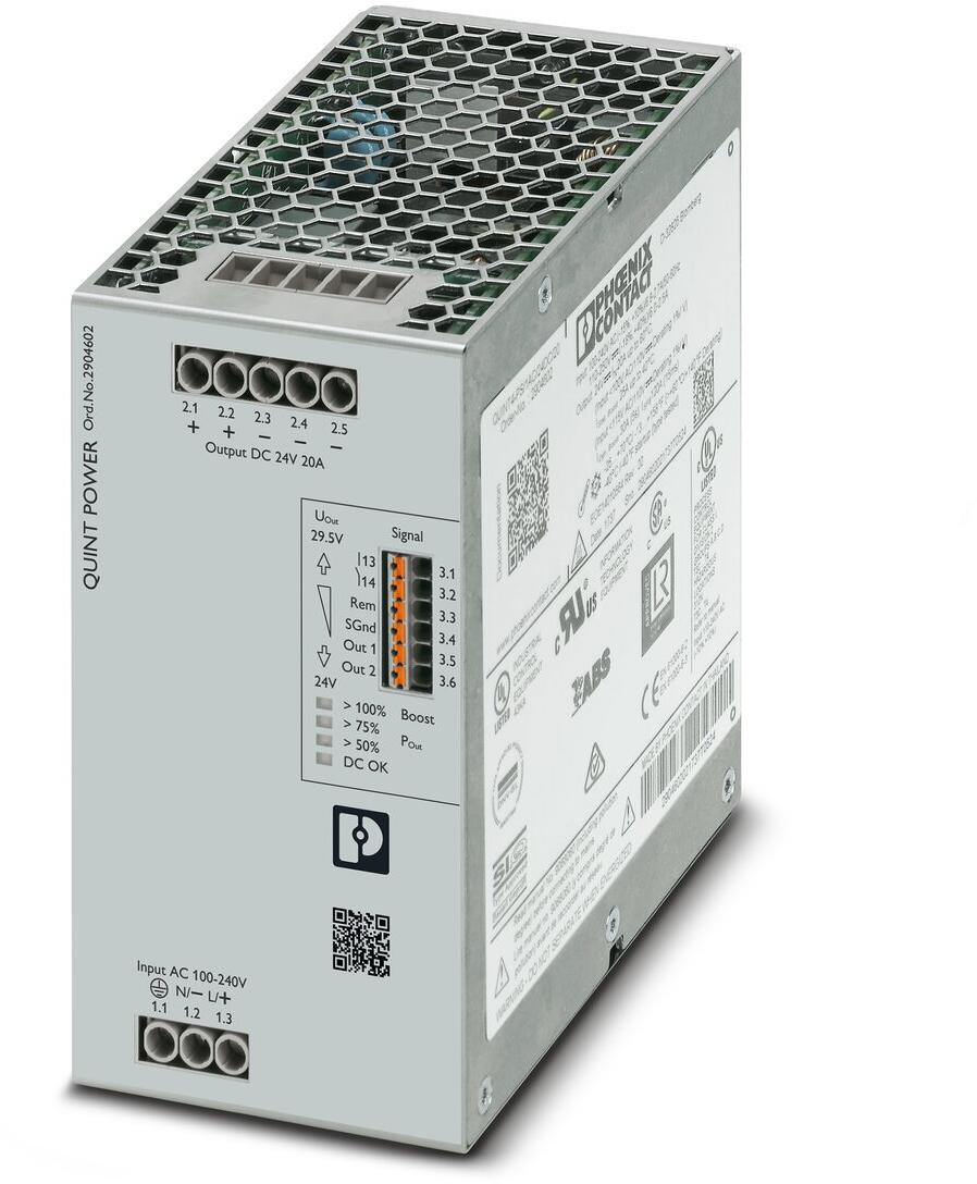 Phoenix Contact Stromversorgung - QUINT4-PS/1AC/24DC/20, 20A, 480W (2904602)