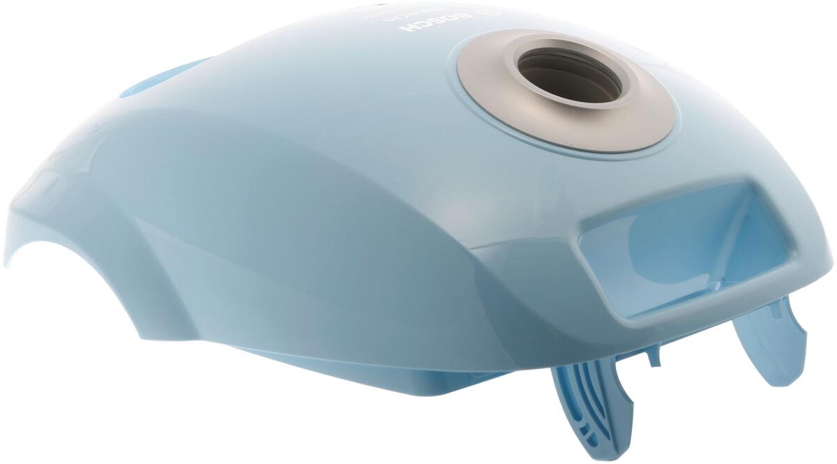 Bosch Siemens 11008279 Deckel, f.Staubraum m. FiWeAnzeige dk-rt;Stutzenring silber, aqua pastel; BOSCH MoveOn HiSpin Motor