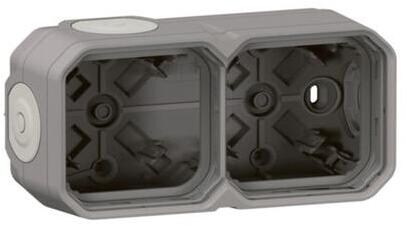 Legrand Plexo New 2-fach Gehäuse, horizontal und vertikal, grau (069672L)