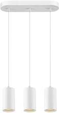 SLV ASTO TUBE Pendelleuchte, GU10, Pendellänge 250 cm, 3x max. 10 W, weiß (1006436)