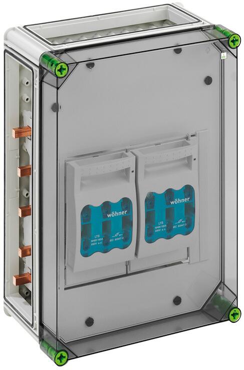 Spelsberg GST 3025-250 Plus NH-Reiterlasttrennergehäuse, Schutzart IP65, Schlagfestigkeit IK08, Schutzklasse II, Bemessungsspannung 690V AC, halogenfr