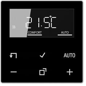Jung A1790DSW Display Standard zur Raumtemperaturregelung, Serie A/AS, schwarz