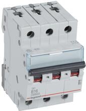 Legrand TX3 Leitungsschutzschalter, Charakteristik B, 16A, 3-Polig, 10kA, weiß (404126)