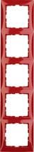 Berker 10158962 Rahmen, 5fach, S.1, rot glänzend