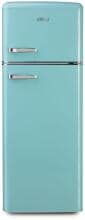 DOMO DO91705R Stand Retro Kühl-Gefrierkombination, 54,5 cm breit, 206 L, blau