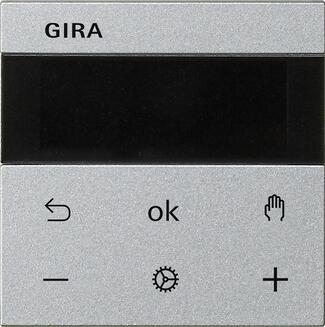 Gira 539326 System 3000 Raumtemperaturregler Display, System 55, Farbe Alu