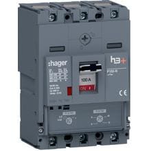 Hager HNS100DC Leistungsschalter h3+ P160 TM ADJ 3P3D 100A 40kA CTC