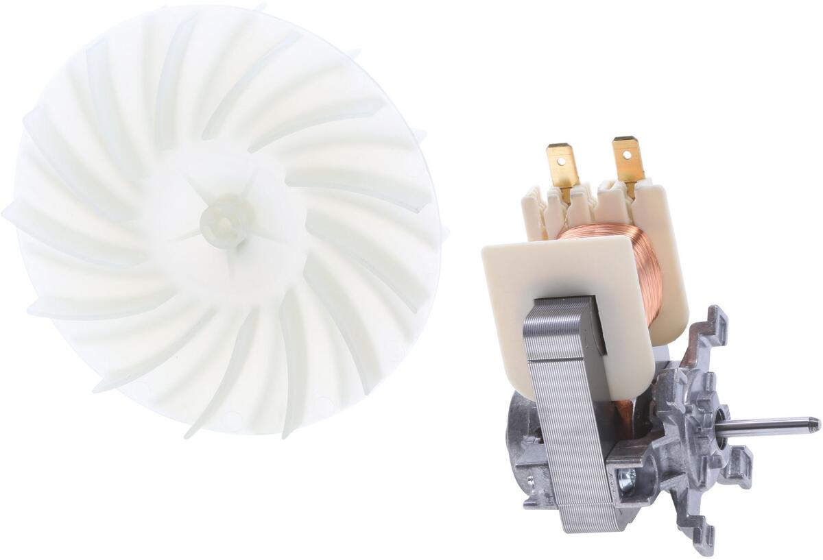 Lüftermotor, 220-240 V, 8,5 W, komplett mit Rad 00654131